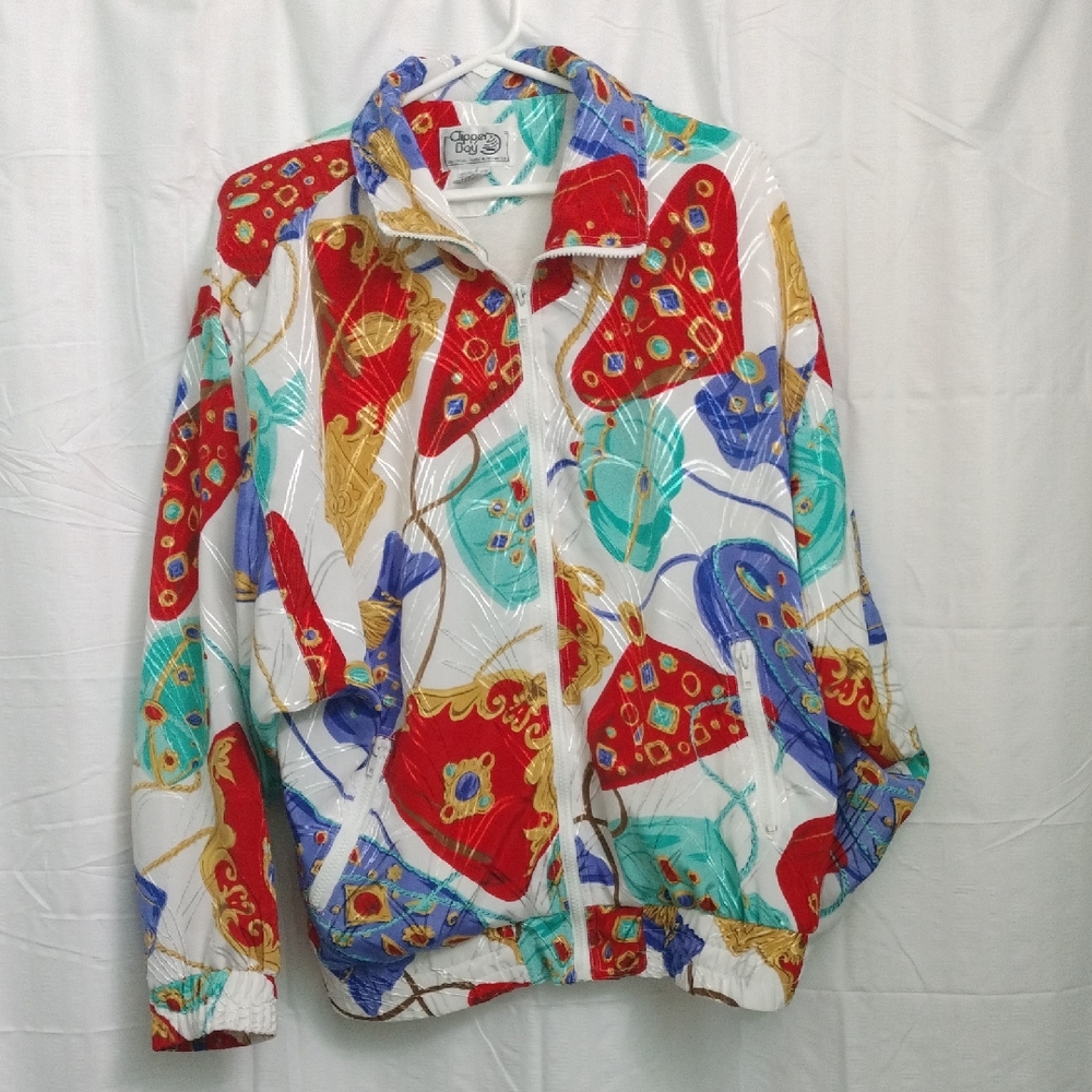 Vintage 80's Clipper Bay Colorful Patterned Jacket
